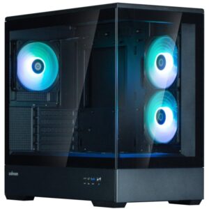 Zalman case P30 Black V2 / miniT / 3x120mm fan ARGB / USB 3.0 / USB-C / tempered glass / black