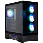Zalman case P40 DS / ATX / 4x120mm ARGB fan / 2xUSB 3.0 / USB-C / display / panoramic / black