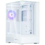 Zalman case P40 Prism / miniIT / 120mm ARGB fan / 2xUSB 3.0 / USB-C / panoramic / white