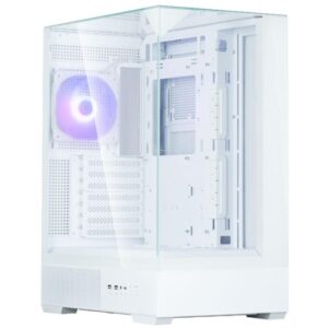 Zalman case P40 Prism / miniIT / 120mm ARGB fan / 2xUSB 3.0 / USB-C / panoramic / white