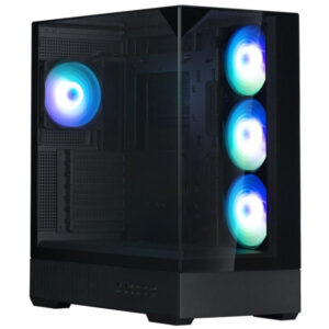 Zalman case P40 Prism Plus / midT / 4x120mm ARGB fan / 2xUSB 3.0 / USB-C / panoramic / black