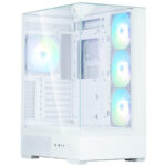 Zalman case P40 Prism Plus / midT / 4x120mm ARGB fan / 2xUSB 3.0 / USB-C / panoramic / white