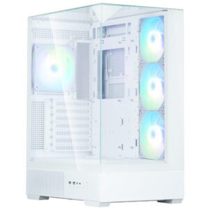 Zalman case P40 Prism Plus / midT / 4x120mm ARGB fan / 2xUSB 3.0 / USB-C / panoramic / white