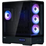 Zalman case P50 DS / Middle Tower / 4x120mm ARGB fan / 2x USB 3.0 / USB-C / panoramic / black