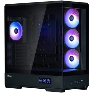 Zalman case P50 DS / Middle Tower / 4x120mm ARGB fan / 2x USB 3.0 / USB-C / panoramic / black