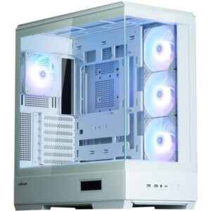 Zalman case P50 DS / Middle Tower / 4x120mm ARGB fan / 2x USB 3.0 / USB-C / panoramic / white